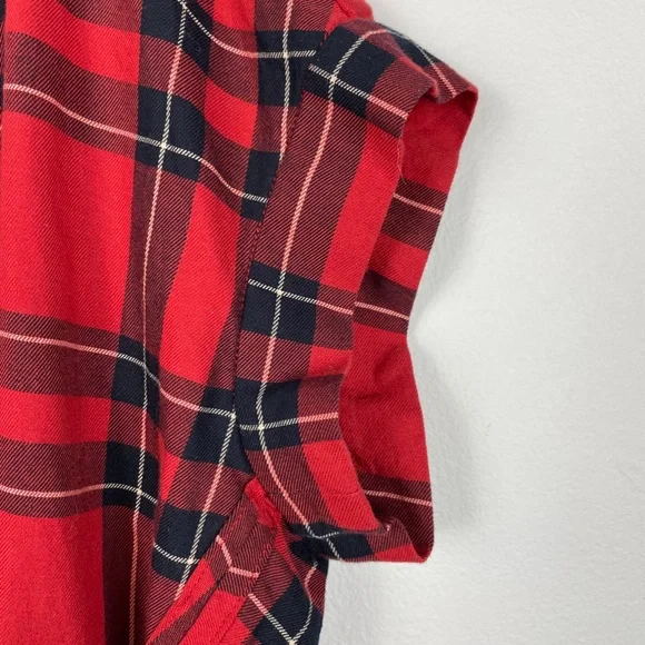 Madewell Central Shirt in Dahl Plaid Red XS - Picture 8 of 14